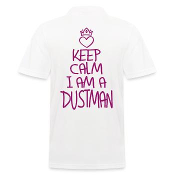 Keep Calm Garbage Man Cool Gift - Men's Polo Shirt - white - Back - Kai (181cm)
