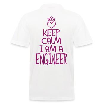 Keep Calm Ingenieur cool Geschenk - Männer Poloshirt - Weiß - Hinten - Kai (181cm)