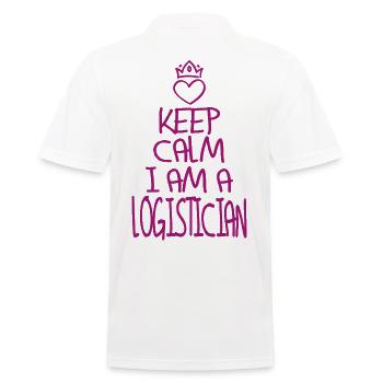 Keep Calm Logistiker cool Logistiker Geschenk - Männer Poloshirt - Weiß - Hinten - Kai (181cm)