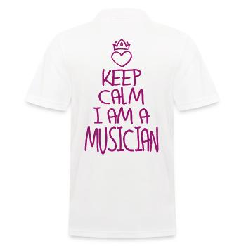 Keep Calm Musicien Cool Musicien Cadeau - Polo Homme - blanc - Dos - Kai (181cm)