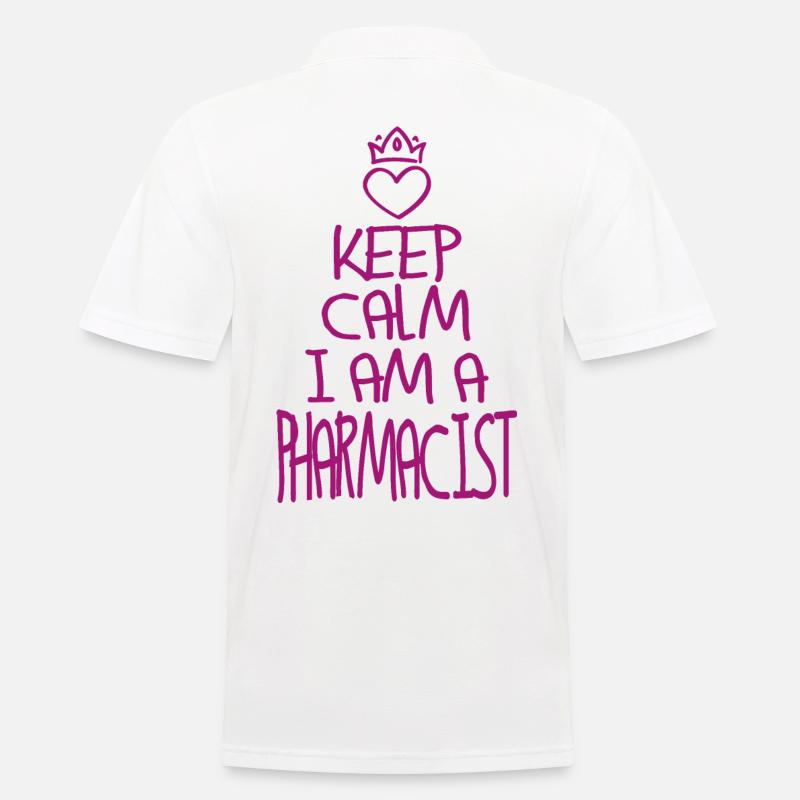 Keep Calm Pharmacist cool - Men's Polo Shirt - white