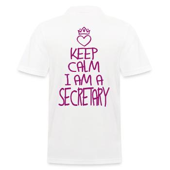 Keep Calm Sekretär cool Sekretär Geschenk - Männer Poloshirt - Weiß - Hinten - Kai (181cm)