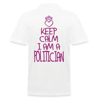 Restez calme Politicien Cool Cadeau de politicien - Polo Homme - blanc - Dos - Kai (181cm)