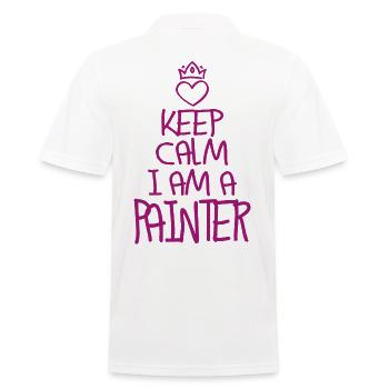 Keep Calm Maler cool Maler Geschenk - Männer Poloshirt - Weiß - Hinten - Kai (181cm)
