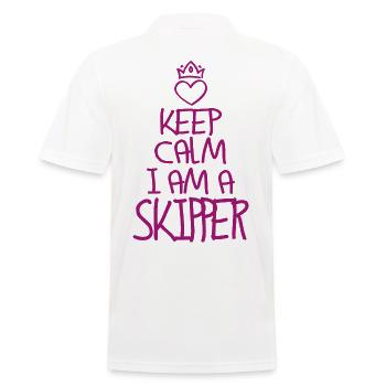 Keep Calm Skipper cool Skipper Geschenk - Männer Poloshirt - Weiß - Hinten - Kai (181cm)