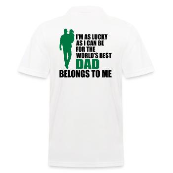 World's best dad fathers day - Men's Polo Shirt - white - Back - Kai (181cm)