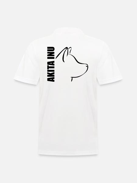 AKITA INU PROFIL - Männer Poloshirt - Weiß
