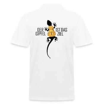 bergwandern servus gipfel alpin klettersteig - Männer Poloshirt - Weiß - Hinten - Kai (181cm)