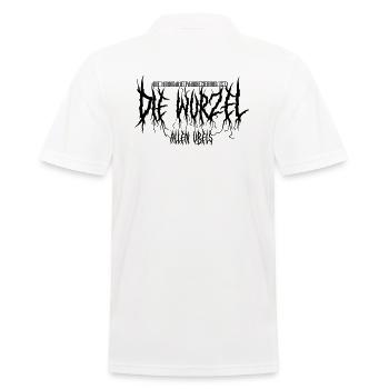 Die Wurzel allen Übels: BlackMetal-Edition (black) - Männer Poloshirt - Weiß - Hinten - Kai (181cm)