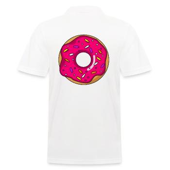 Beignet rose avec pépites - Polo Homme - blanc - Dos - Kai (181cm)