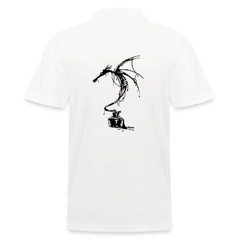 Ink Drache Fantasy Drachen Kunst Design - Männer Poloshirt - Weiß - Hinten - Kai (181cm)