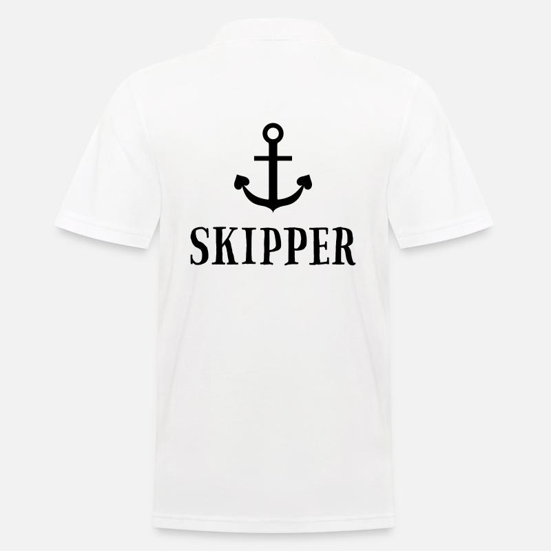 Crew - Skipper Segeln Charter Mannschaft - 5 - Männer Poloshirt - Weiß