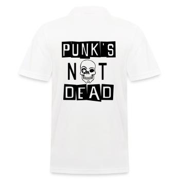 PUNK'S NOT DEAD - Men's Polo Shirt - white - Back - Kai (181cm)