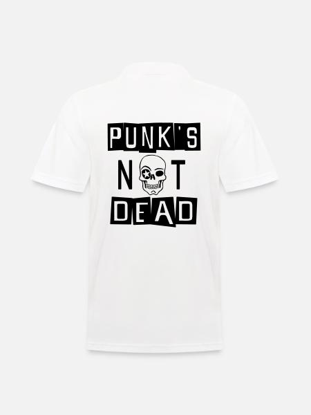 PUNK'S NOT DEAD - Polo Homme - blanc