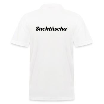 Sachtäscha - österreichischer Dialekt - Männer Poloshirt - Weiß - Hinten - Kai (181cm)