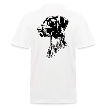 GERMAN SHORT HAIR Hunting dog Wilsigns Hunting dogs - Men's Polo Shirt - white - Back - Kai (181cm)