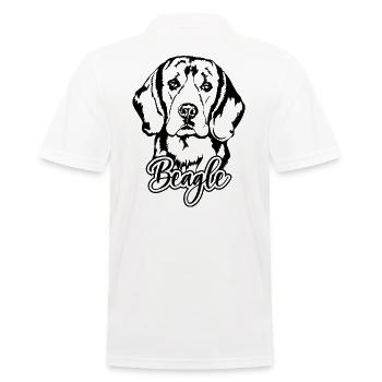 BEAGLE Hundeportrait Hund Hunde Wilsigns Jagdhund - Männer Poloshirt - Weiß - Hinten - Kai (181cm)