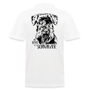 Aimé par un chien Schnauzer Chien Disant Chien - Polo Homme - blanc - Dos - Kai (181cm)