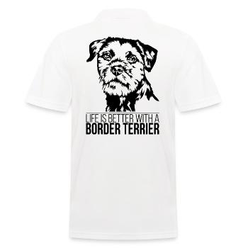 La vie de Border Terrier est meilleure Chien Disant Wilsigns - Polo Homme - blanc - Dos - Kai (181cm)
