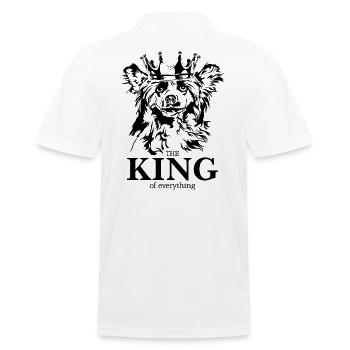 Chinese Crested Dog King of everything Wilsigns - Men's Polo Shirt - white - Back - Kai (181cm)