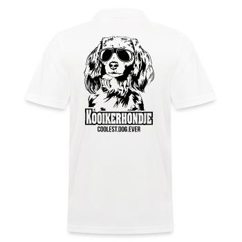 KOOIKERHONDJE coolest dog ever Dog saying dogs - Men's Polo Shirt - white - Back - Kai (181cm)
