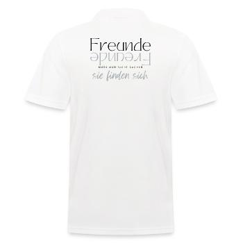 Beste Freunde FREUND Kumpel Kumpels - Männer Poloshirt - Weiß - Hinten - Kai (181cm)