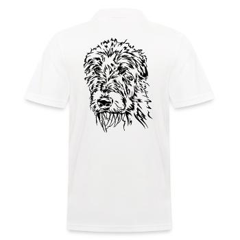 IRISH WOLFHOUND Irish Wolfhound Wilsigns chiens - Polo Homme - blanc - Dos - Kai (181cm)