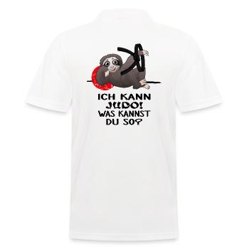 Judoka kann Judo Kampfsport-JUDO - Männer Poloshirt - Weiß - Hinten - Kai (181cm)
