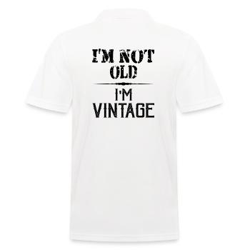 T-Shirt I' m not old - old man - old woman - Männer Poloshirt - Weiß - Hinten - Kai (181cm)