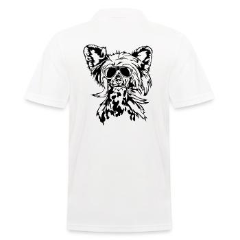 Chien chinois à crête Cool Portrait Dogs Wilsigns - Polo Homme - blanc - Dos - Kai (181cm)
