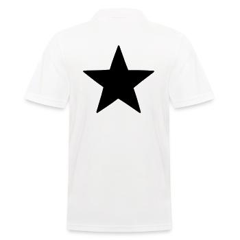 Choose your design color! Icon Star Logo Pattern - Men's Polo Shirt - white - Back - Kai (181cm)