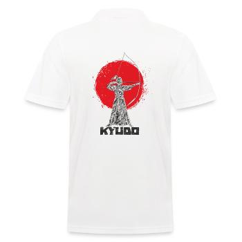 Kyudo Japanese archery - Men's Polo Shirt - white - Back - Kai (181cm)