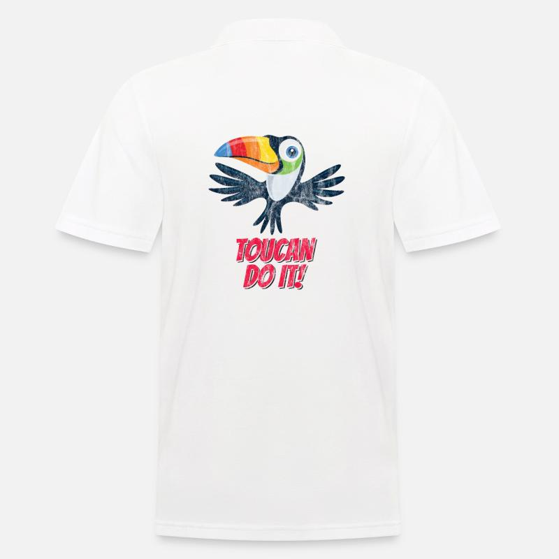 Toucan Do It - Männer Poloshirt - Weiß