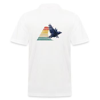 Raven Crow Retro Vintage - Men's Polo Shirt - white - Back - Kai (181cm)