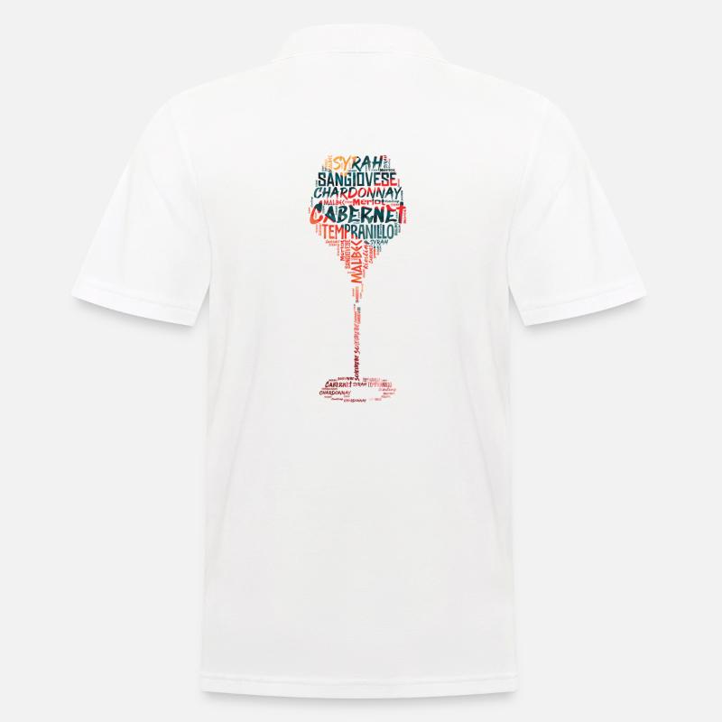 Wein Rebsorten - Männer Poloshirt - Weiß