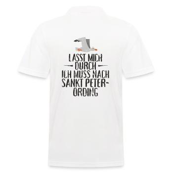 Lasst mich durch ich muss nach Sankt Peter Ording - Männer Poloshirt - Weiß - Hinten - Kai (181cm)