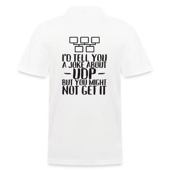 A joke about UDP but you might not get it - Polo Homme - blanc - Dos - Kai (181cm)