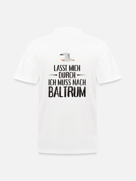 Lasst mich durch ich muss nach Baltrum Möwe - Männer Poloshirt - Weiß