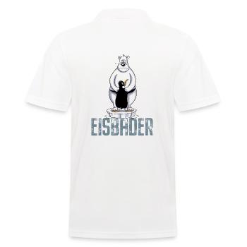 Eisbader Eisbär Pinguin Eisbaden Sauna Spa Eis - Männer Poloshirt - Weiß - Hinten - Kai (181cm)