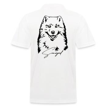Samoyed Portrait Hund Hunde Wilsigns - Männer Poloshirt - Weiß - Hinten - Kai (181cm)