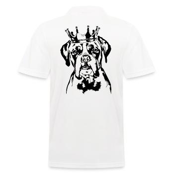 Boxer allemand Chien de la couronne Chiens Wilsigns - Polo Homme - blanc - Dos - Kai (181cm)
