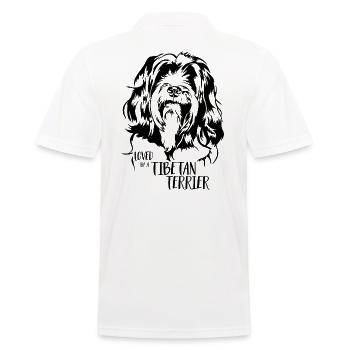Aimé par un terrier tibétain disant chiens Wilsigns - Polo Homme - blanc - Dos - Kai (181cm)