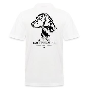 Fier blaireau alpin chien chien papa chien Wilsigns - Polo Homme - blanc - Dos - Kai (181cm)