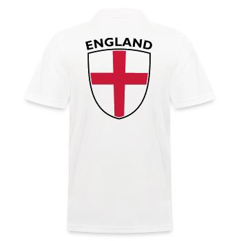 SHIELD ENGLAND - Männer Poloshirt - Weiß - Hinten - Kai (181cm)