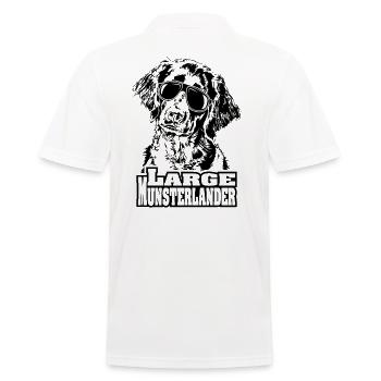 LARGE MUNSTERLANDER cool Sonnenbrille Hunde Hund - Männer Poloshirt - Weiß - Hinten - Kai (181cm)