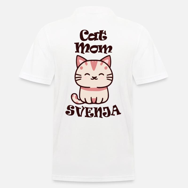 Svenja Name Vorname mit Katze - Männer Poloshirt - Weiß