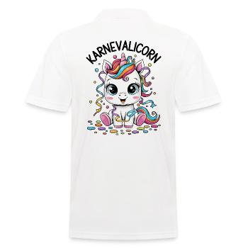 Einhorn Kostüm Mädchen Fasching Karneval - Männer Poloshirt - Weiß - Hinten - Kai (181cm)