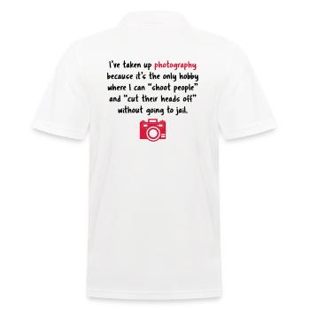 Photography hobby - lustig fotograf - Männer Poloshirt - Weiß - Hinten - Kai (181cm)