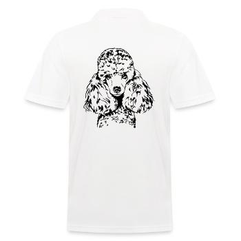 PUDEL Kleinpudel Zwergpudel Wilsigns Hundeportrait - Männer Poloshirt - Weiß - Hinten - Kai (181cm)
