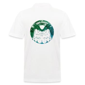 Owl Right Alright Eule Wortspiel - Männer Poloshirt - Weiß - Hinten - Kai (181cm)